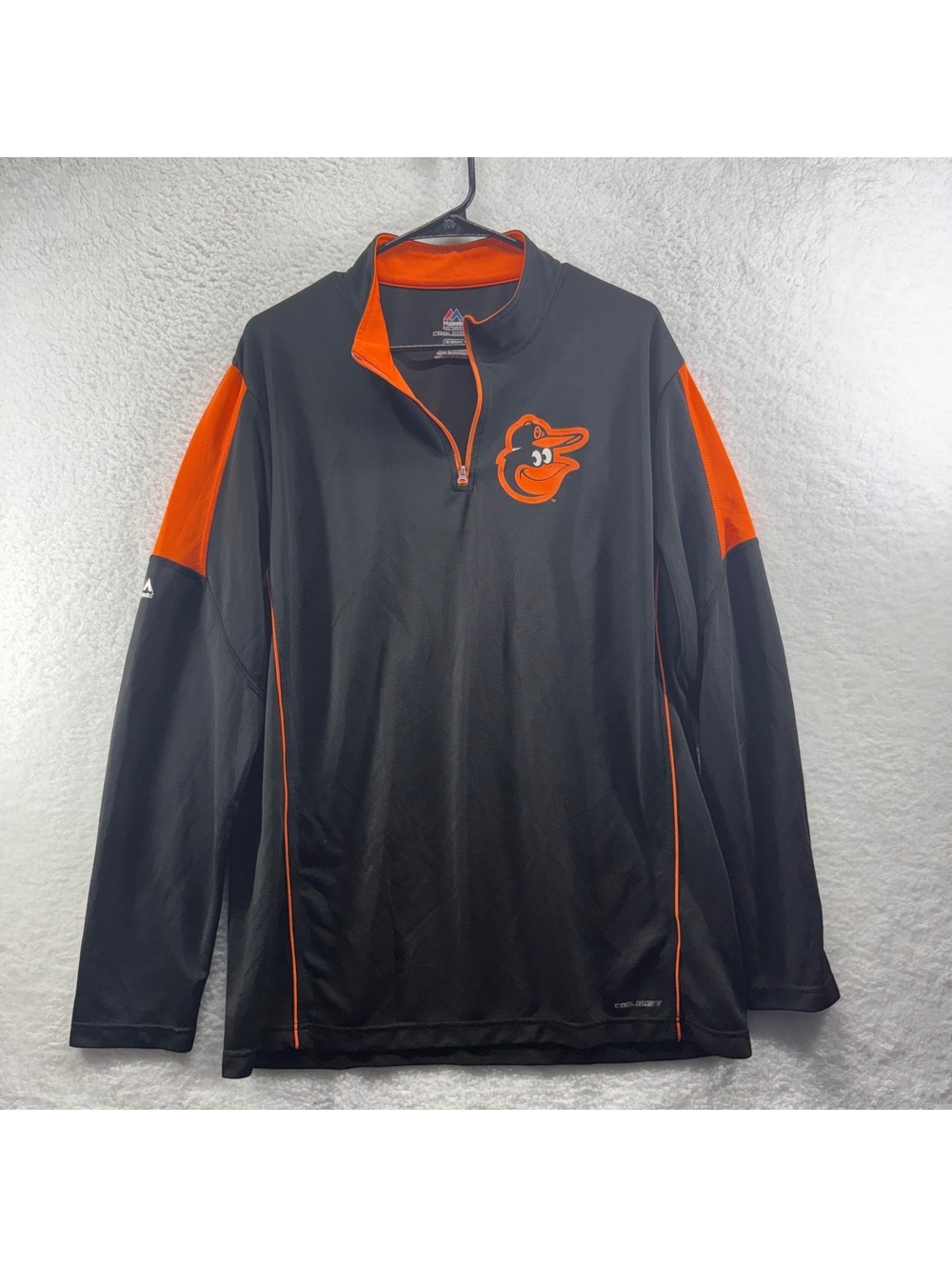 Baltimore Orioles 1/4 Zip Pullover Majestic Perfect Movements Cool Base Mens XL